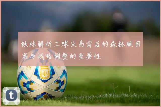 铁林解析三球交易背后的森林狼困惑与战略调整的重要性